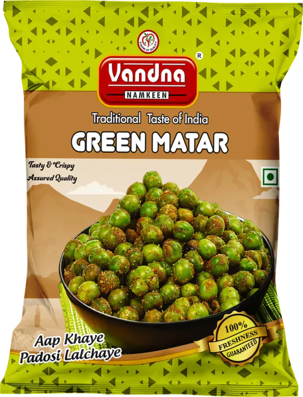 Green Matar ₹5 pack, front view