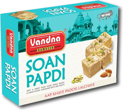 Soan Papdi Premium 400g pack, front view
