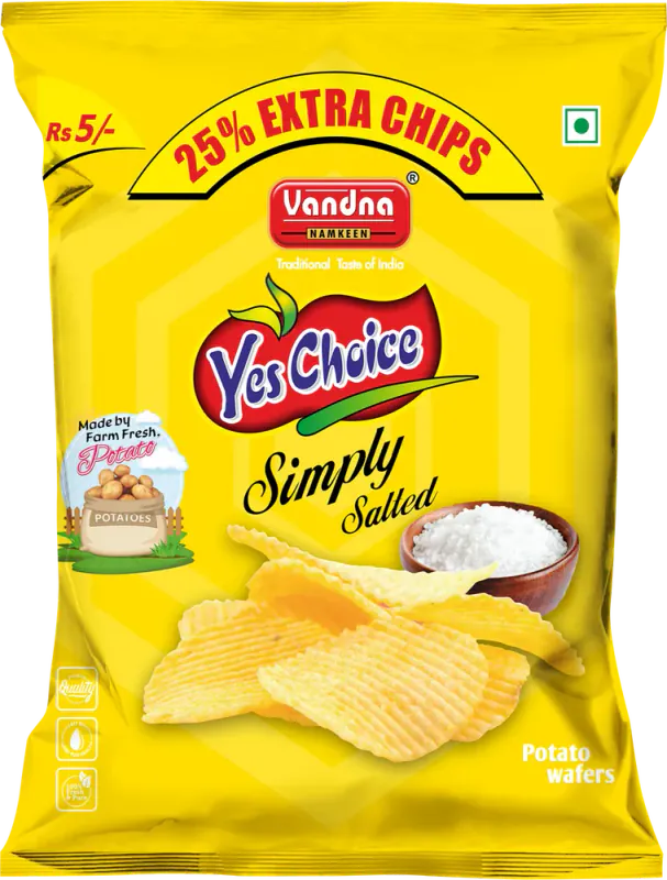 Yes Choice Simply Salted ₹5 pack, front view