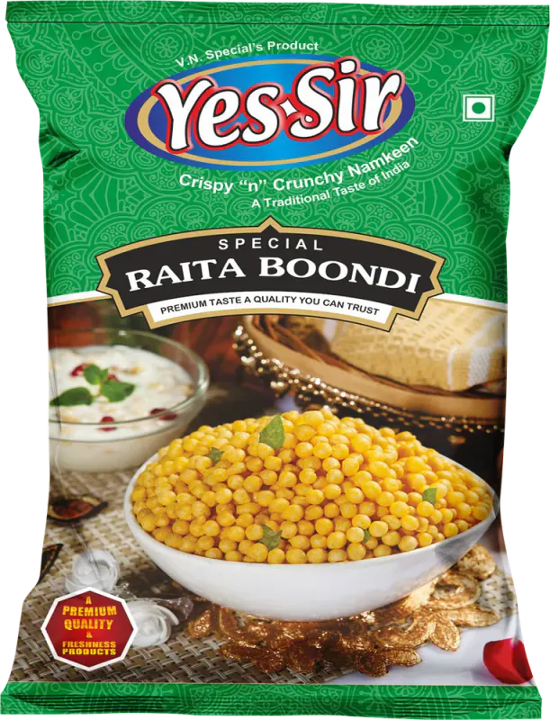 Yes Sir Rayta Boondi ₹5 pack, front view