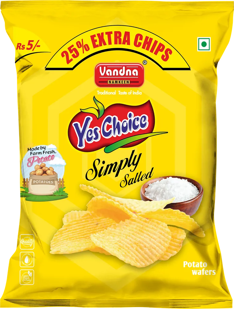 Yes Choice Simply Salted ₹5 pack, front view