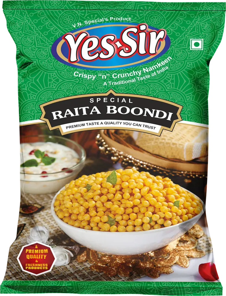 Yes Sir Rayta Boondi ₹5 pack, front view